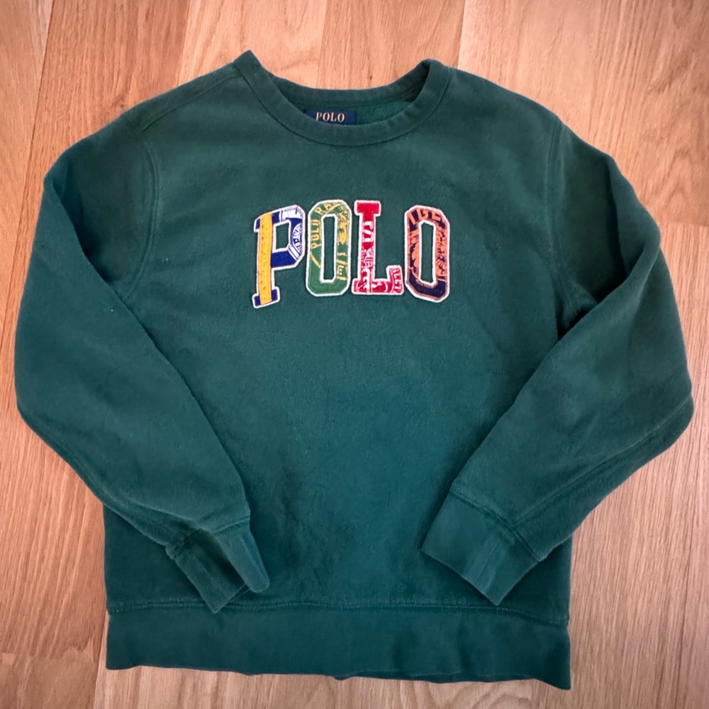 Polo by Ralph Lauren‎ Green Sweatshirt with Multicolor Logo